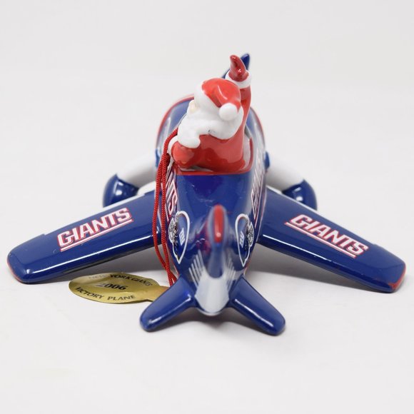 2006 Danbury Mint NY Giants Victory Plane Santa Claus New York NFL Ornament NFC - Picture 6 of 16